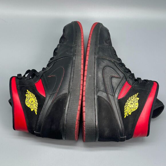 Jordan 1 Mid Last Shot Athletic Sneakers Mens 10.5 Black Leather Lace Up Mid Top main image 8